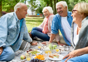 old people picnic